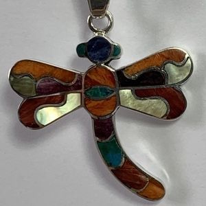 (50 Silver and natural stone pendants